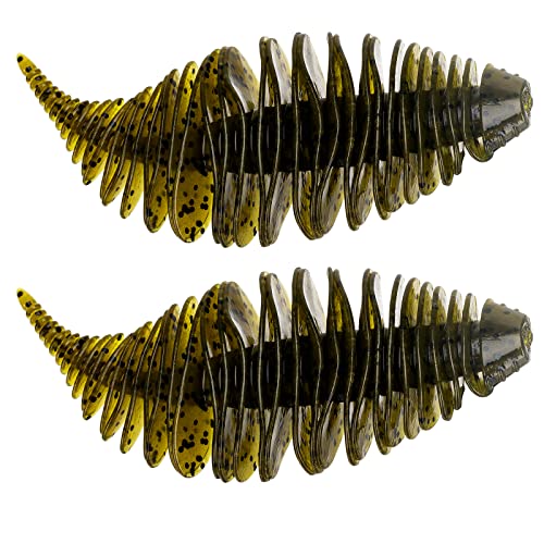 THKFISH Gummifische 8cm-10cm Gummifische für Forelle,Barsch,Zander Köder Fishing Worms Bellows Angelköder Farbe7# 8CM von THKFISH