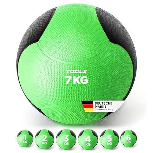 TOOLZ 7 kg Medizinball für effektives Krafttraining - Medicine Ball für das Schnellkraft-, Explosivkraft- und Kraftausdauertraining - 1-7 kg von TOOLZ