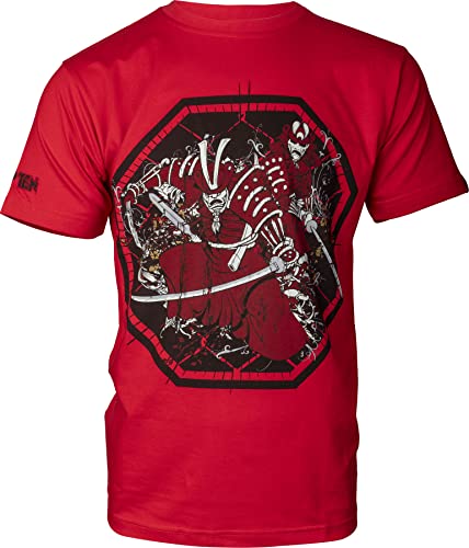 TOP TEN MMA Unisex – Erwachsene 1462-4006 T-Shirts & Tops für Fußball-Fans, Rot, XL von TOP TEN MMA