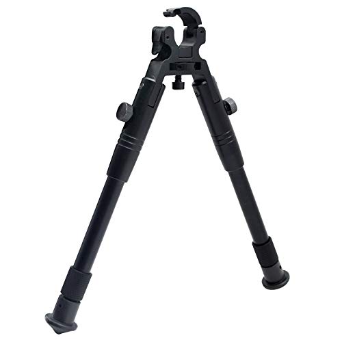 TRIROCK 8"-10" Clamps on Barrel Foldable Adjustable Extendable Bipod Shooting Stand with Tube Clip von TRIROCK