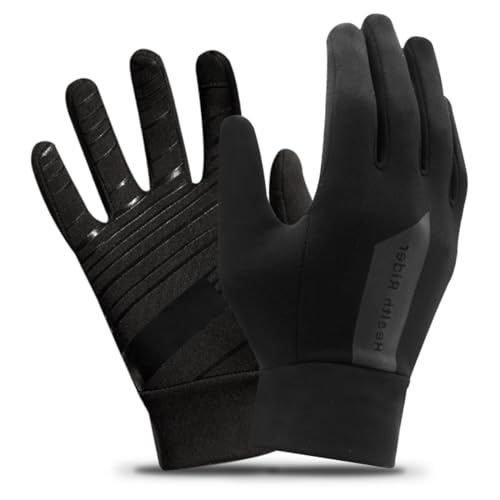 TRIWONDER Winterhandschuhe Herren Fahrradhandschuhe Handschuhe Touchscreen Sporthandschuhe Warme Anti-Rutsch Laufhandschuhe (Schwarz, L) von TRIWONDER