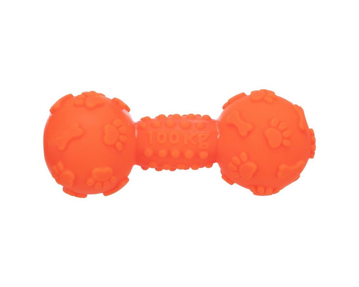 TRIXIE Spielknochen Hantel, Vinyl, Maße: 15 cm / Farbe: orange von TRIXIE