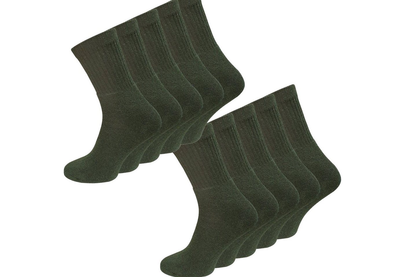 TSB Werk Socken Socken Strümpfe 5-80 Paar Army Arbeitssocken 39-46 Militär, Olivgrün, Baumwolle von TSB Werk