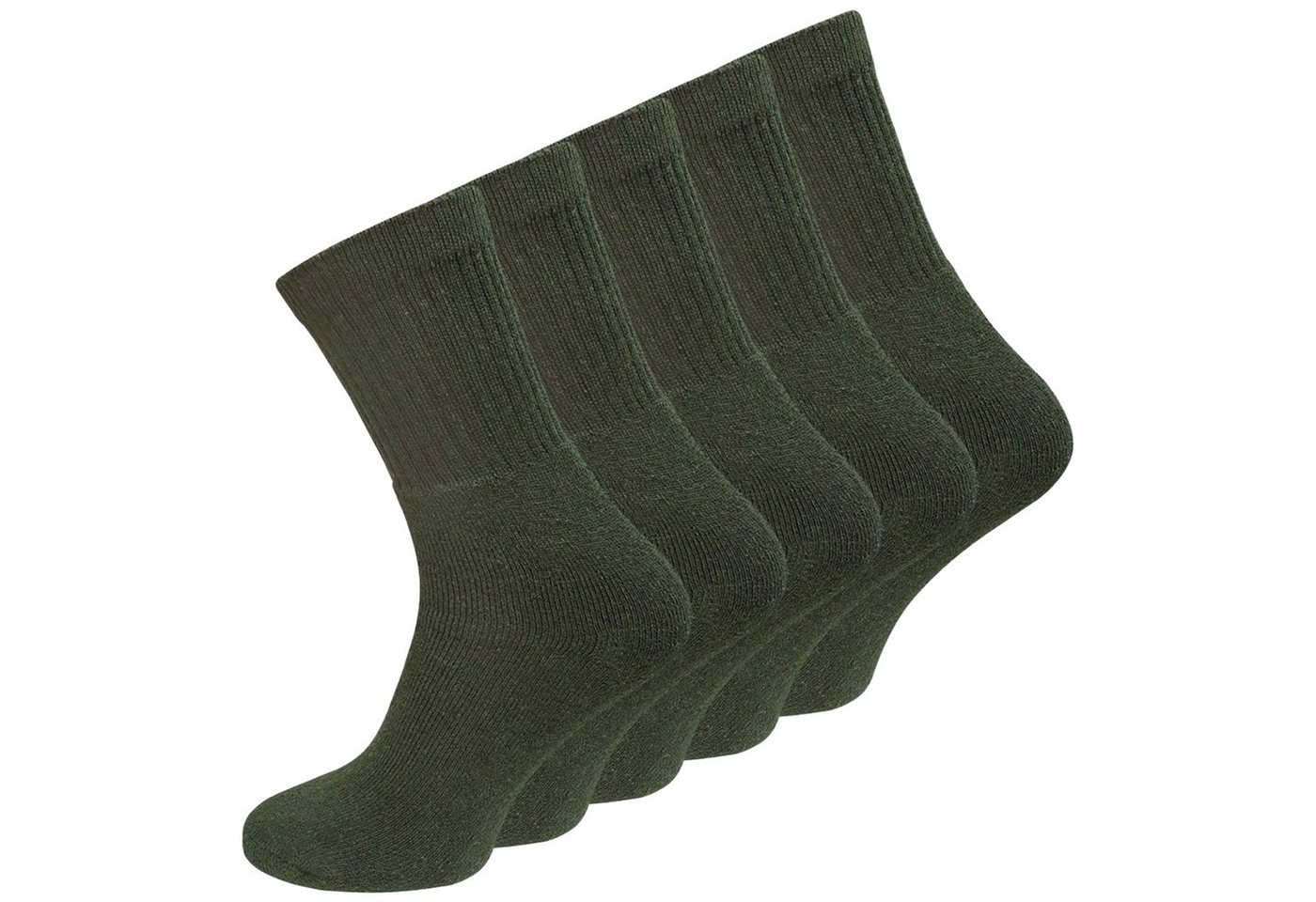 TSB Werk Socken Socken Strümpfe 5-80 Paar Army Arbeitssocken 39-46 Militär, Olivgrün, Baumwolle von TSB Werk