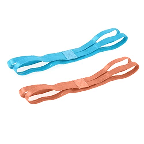 2 Stück Haarband Sport Anti-Rutsch Stirnbänder Elastische Haarbänder für Damen Herren Yoga Fitness, 2 Farben（blau und orange） von Tadipri