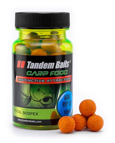 Tandem Baits Carp Food Perfection Mini Pop-Up Total Scoopex | Karpfen-Pop-Ups | Karpfen Angeln ohne Mühe | Köder zum Große-Fische-Angeln | Karpfenzubehör für Profis & Hobby-Angler 12 mm 30 g von Tandem Baits