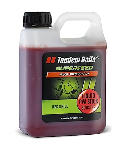 Tandem Baits SuperFeed Liquid PVA Stick Booster Red Krill Karpfen | Karpfen Angeln ohne Mühe | Köder zum Große-Fische-Angeln | Karpfenzubehör für Profis & Hobby-Angler 1000 ml von Tandem Baits