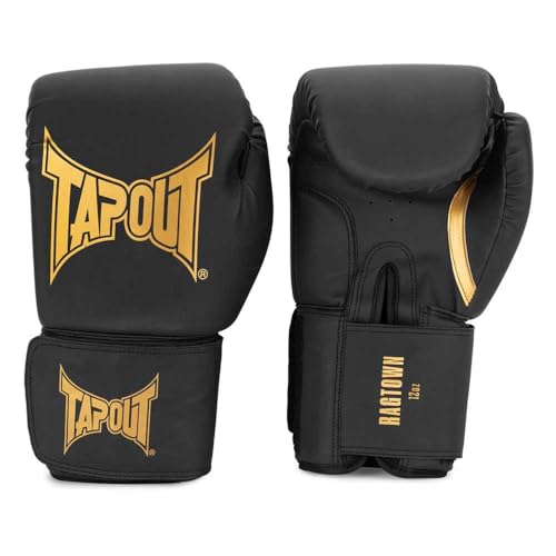 Tapout Boxhandschuhe aus Kunstleder (1Paar) RAGTOWN, Black/Gold, 06 oz, 960010 von Tapout