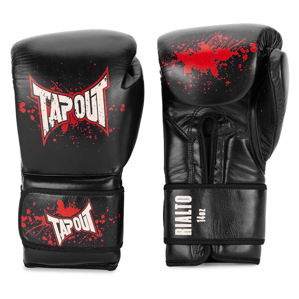 Tapout Rialto Leather Boxing Gloves Schwarz 12 oz von Tapout