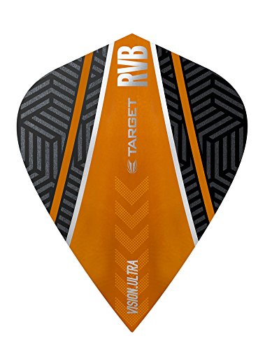 Target Pro 100 Vision Ultra RvB Curve Flights Schwarz-Orange, 3 Stück (Kite) von Target Darts