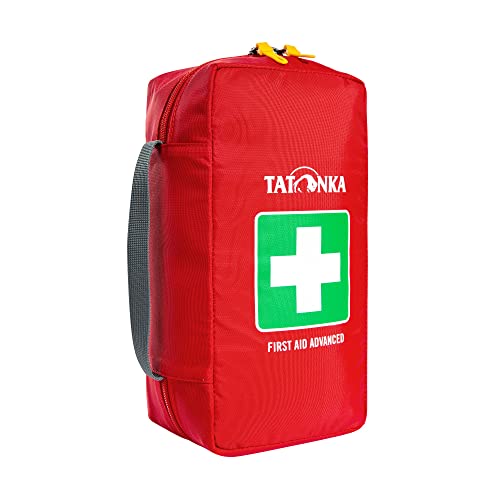 Tatonka First Aid Advanced - Erste Hilfe Set mit Inhalt für Gruppen bis zu 6 Personen - U. a. Rettungsdecke, Schere, Fieberthermometer etc. - 27,5 x 15,5 x 12 cm - rot von Tatonka