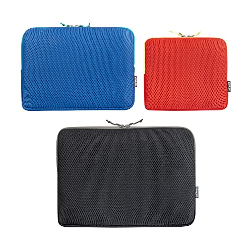 Tatonka Air Mesh Pocket Set (3 Stück) - Drei flach und leicht gepolsterte Netztaschen in drei Größen - zum Verstauen von Kleidung und Elektronik im Koffer oder Reiserucksack von Tatonka