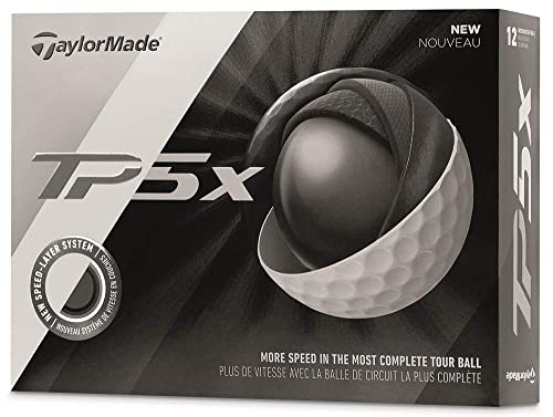 TaylorMade TP5x Golfbälle (EIN Dutzend), Weiß von TaylorMade