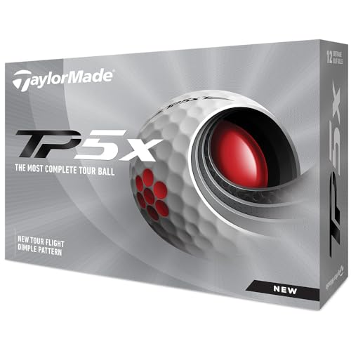 TaylorMade Unisex TP5 X Golfbälle, weiß, Einheitsgröße von TaylorMade