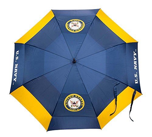 Team Golf Military Navy 62" Golf Umbrella with Protective Sheath, Double Canopy Wind Protection Design, Auto Open Button von Team Golf