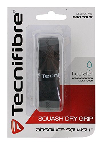 Technifibre Dry Grip Griffband für den Squashschläger, Ersatz Griff , Tacky Touch, schwarz von Tecnifibre