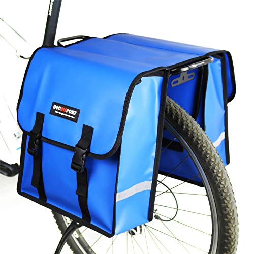 TentHome Fahrradtasche Gepäckträger Satteltasche Gepäcktasche Fahrrad Gepäckträgetasche Rücksitztasche Doppelpacktasche, 40L, Cycling Zubehör (Blau) von TentHome