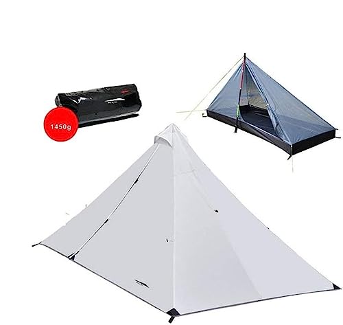TentHome Keine Stange Ultralight Campingzelt wasserdicht Trekkingzelt Kompakt 1 Person Zelt Wandern Biwaksack Einmannzelt doppelwandiges Zelt Minipack von TentHome