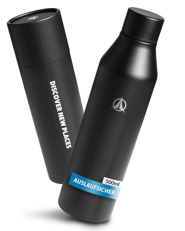 Terra Peak Thermoflasche, Edelstahl Trinkflasche auslaufsicher 500ml Kohlensäure geeignet von Terra Peak