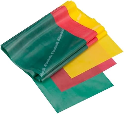 THERABAND Latexfreie Übungsbänder im Set Gelb, Rot, Grün | Leicht von Theraband