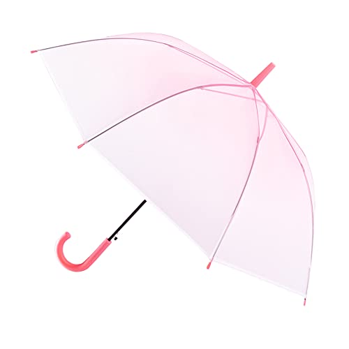 ThreeH Kinderschirme in frischer rosa Farbe Winddichte, automatisch geöffnete Regenschirme mit Einfacher Griff für Geburtstagsfeier, Rosa von ThreeH