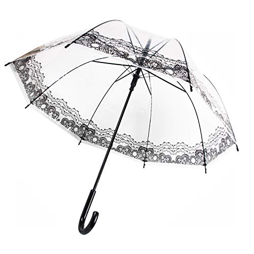 ThreeH Regenschirm Automatisches des Regenschirms Winddichtes Reisen Transparent Damen Personalisierter Kompakt Stockschirm KS25C von ThreeH