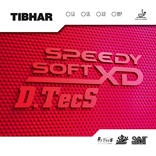 Tibhar Belag Speedy Soft XD D.Tecs, rot, 2,3 mm von Tibhar