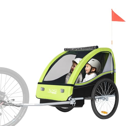 Tiggo VS Kinderanhänger Fahrradanhänger Anhänger Kinderfahrradanhänger 50201-02 T Grün von Tiggo