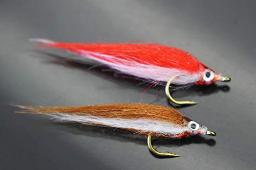Tigofly Angelköder, Fliegen-Set, Größe #8, Braun / Orange / Rot, 12 Stück von Tigofly