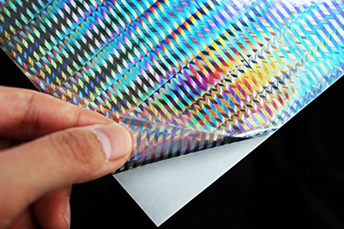 6 Stück 10 x 17 cm holografische Klebefolie, Flash, künstliche Fischhaut, DIY, Jig-Aufkleber, harte Köder, Aufkleber, Fliegenbindungsmaterialien von Tigofly