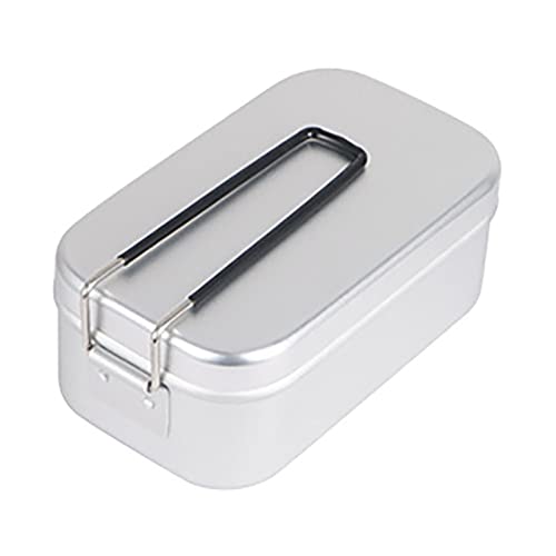 Tnfeeon Bento-Box Zum Kochen, Edelstahl-Aluminium-Lunchbox für den Außenbereich (Weißer 800 ml Dampfgarer) von Tnfeeon
