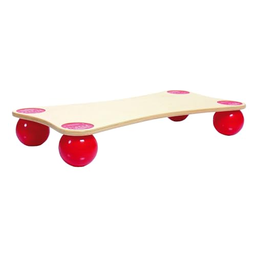 TOGU Balanza Ballstep Balance board Stepper, holzfarben mit rot von Togu