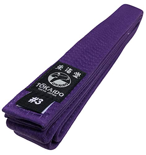 Tokaido Karategürtel violett | Violettgurt Karate Gürtel aus Baumwolle | Verschiedene Längen (245) von Tokaido