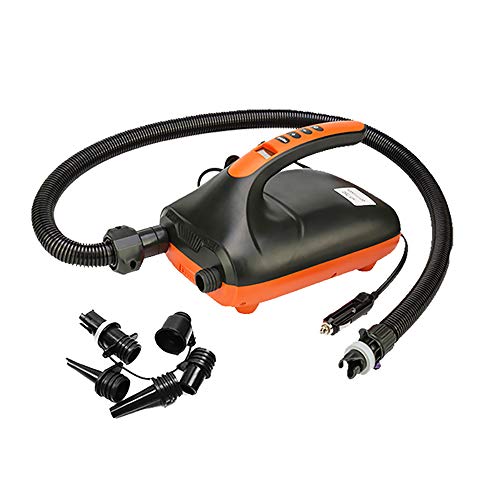 Elektrische Luftpumpe SUP-Pumpe 20PSI 12V DC Hochdruckpumpe mit intelligenter Dual-Phasen-Auto-Off-Funktion zum Aufpumpen von Paddelboard, Boot, Luftbett, Kajak, Flossen, Pool-Spielzeug von TopHomer