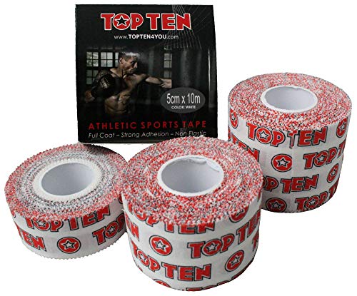 TOP Ten Unisex – Erwachsene 2301-1380 Grip-Tapes für Skateboards, Weiss, 3,8 Zentimeter x 10 m von TOP TEN