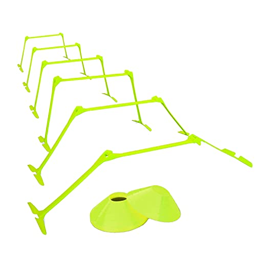 Torribala Einstellbare HüRden und Set Beweglichkeit GüRdenlauf Scheibe Cones für das Plyometrische Geschwindigkeit Training des FußBall Sports von Torribala
