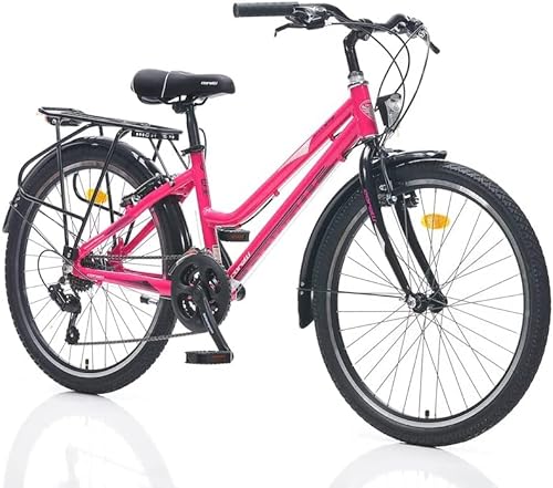 26" Zoll Alu Fahrrad City Bike Mädchen Fahrrad Kinderfahrrad 21 Gang Rh ca.40 cm Stvo von Toys Store