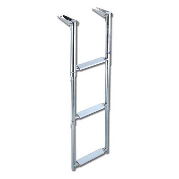 Trem Stainless Steel 3 Steps Telescopic Ladder Silber 30 x 37-87.5 cm von Trem