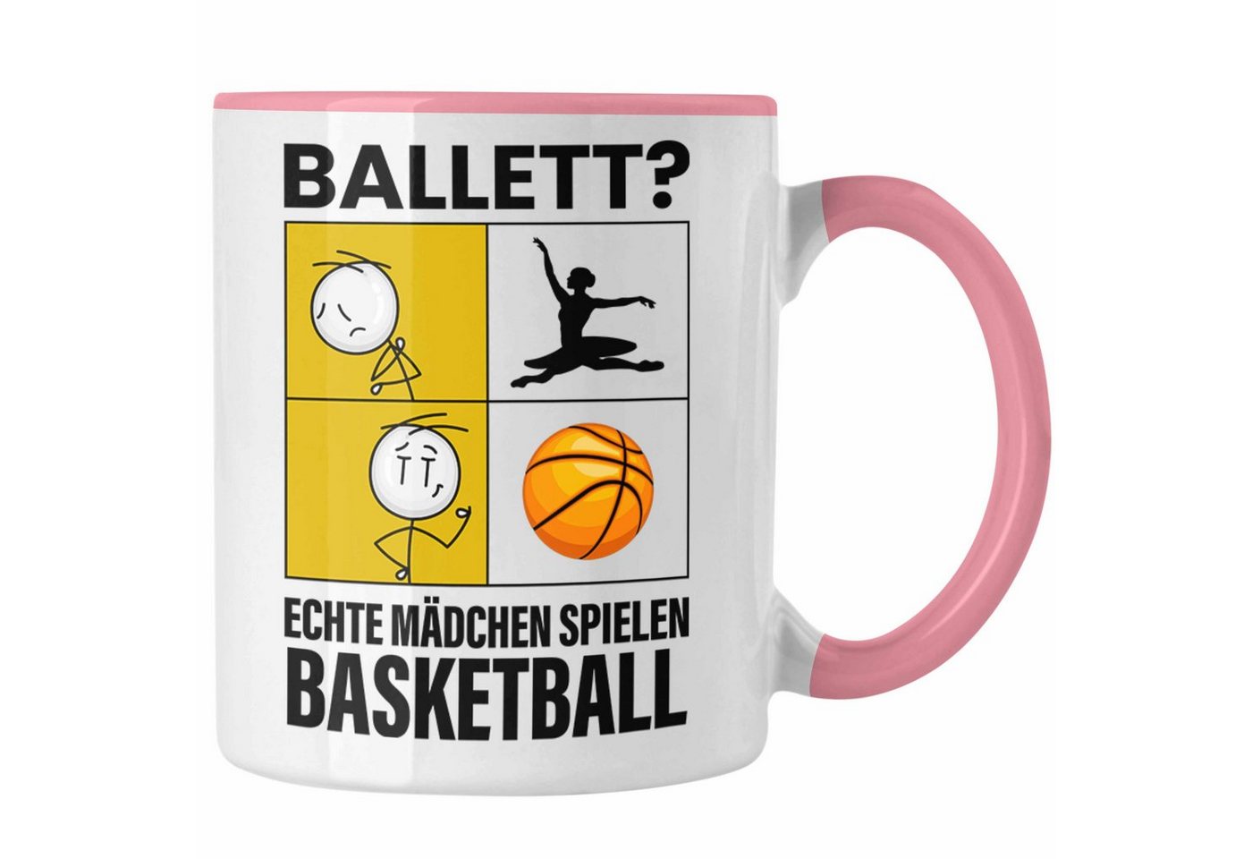 Trendation Tasse Basketball Mädchen Tasse Sport Geschenk Frauen Echte Mädchen Spielen B von Trendation