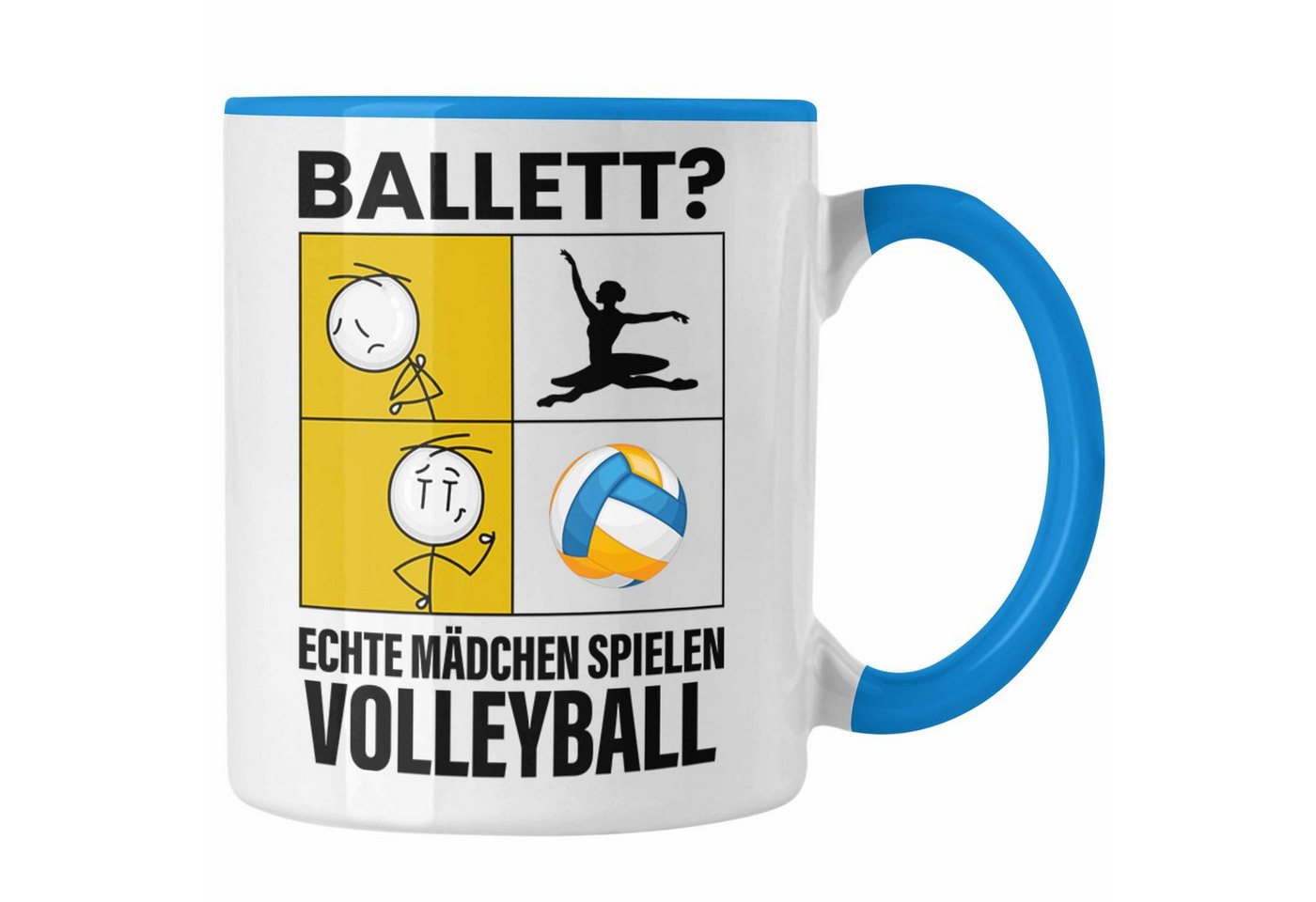 Trendation Tasse Volleyball Mädchen Tasse Sport Geschenk Frauen Echte Mädchen Spielen V von Trendation