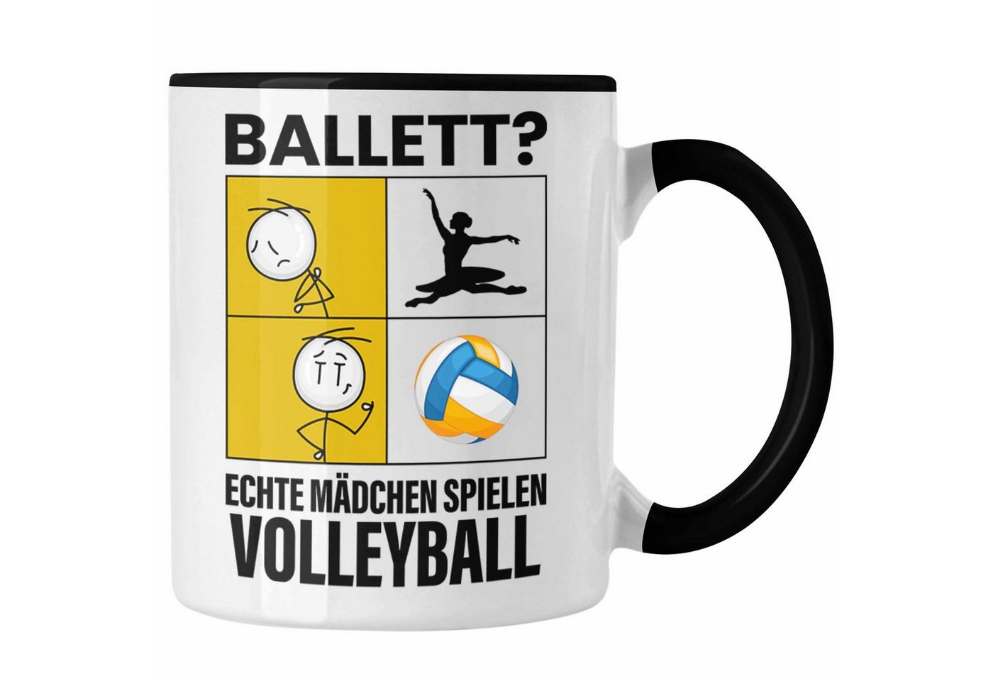 Trendation Tasse Volleyball Mädchen Tasse Sport Geschenk Frauen Echte Mädchen Spielen V von Trendation