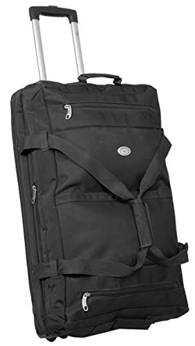 Trendyshop365 XL Reisetasche Atlanta für Damen Herren 70 cm 80 Liter mit 2 Rollen & Hemdenfach (schwarz) von Trendyshop365