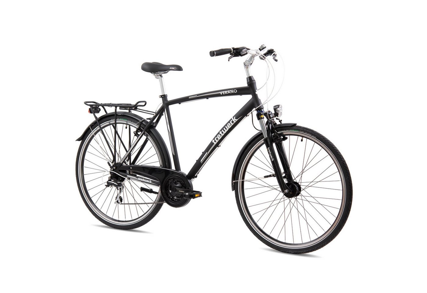 Tretwerk Cyclocross-Rad Verano, 24 Gang Shimano Acera M360 Schaltwerk, Kettenschaltung, Tretwerk Verano Citybike 28 Zoll Fahrrad 160 - 180 cm Urban Bike Rad von Tretwerk