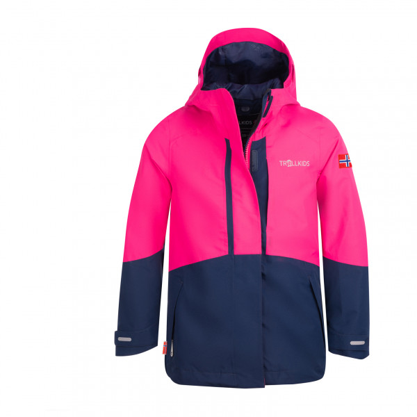 Trollkids - Girl's Skaland Jacket - Regenjacke Gr 152 rosa/blau von Trollkids