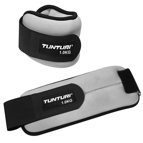 Tunturi 2er Set Gewichtsmanschetten für Handgelenk und Knöchel, mit 0,5 kg Gewicht, für Training, Yoga, Pilates, Joggen von Tunturi