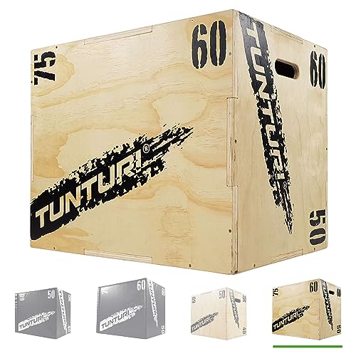 Tunturi Plyo Box, Plyoboxen in 50 x 60 x 75 cm, Sprungbox aus Holz von Tunturi