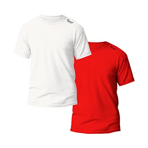 Tyron Funktionsfaser T-Shirt LX-1, 2 Stück (weiß/rot - XL) von Tyron