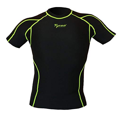 Tyron Kompressions-Shirt (schwarz - M) | | Herren | kurz arm | T-Shirt | Trikot | Laufen | Running | Sport | Funktionsshirt | Kompression von Tyron