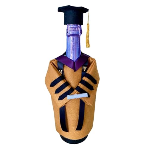 Tytlyworth Weinflaschenhüllen-Set für Abschlussfeier, Weintasche für Abschlusskleid | Weinflaschenhülle aus Filz | Champagner-Weinflaschenhülle mit Quaste und Diplom, Weinflaschen-Anziehtaschen für von Tytlyworth