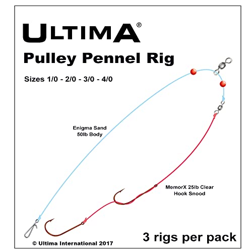 Ultima Unisex-Adult Pulley Pennel Rig Sea Fishing, Clear/Sand, 3/0 von Ultima